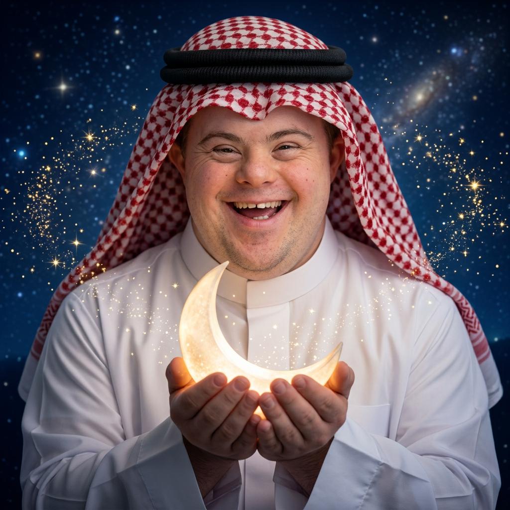 He literally caught the moon.